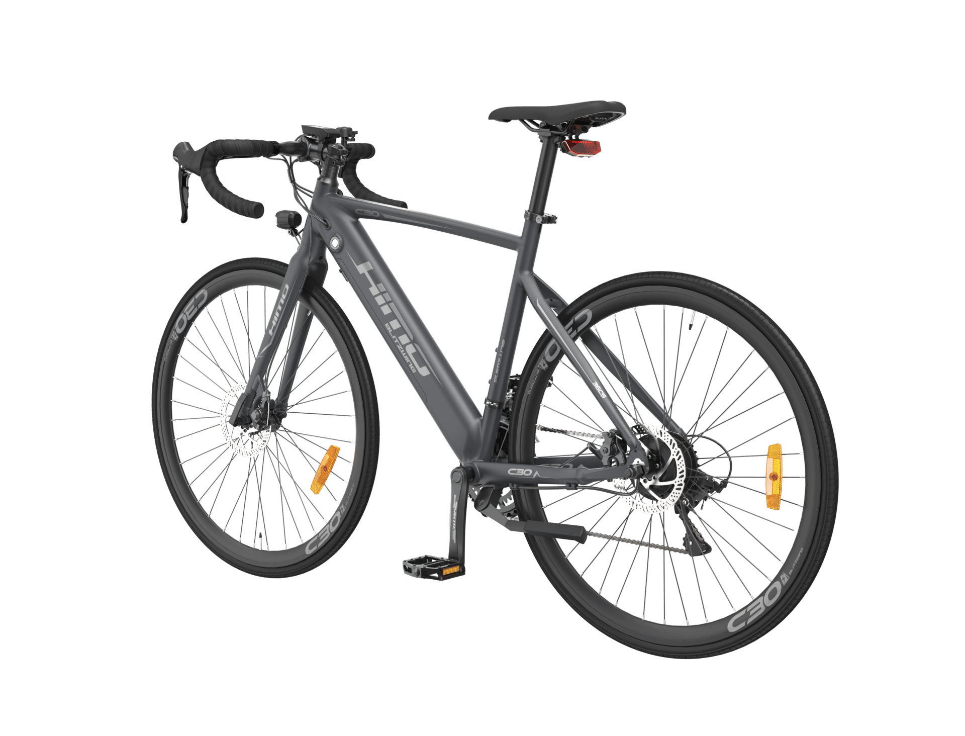 Himo C30S sähköpyörä harmaa takaviisto