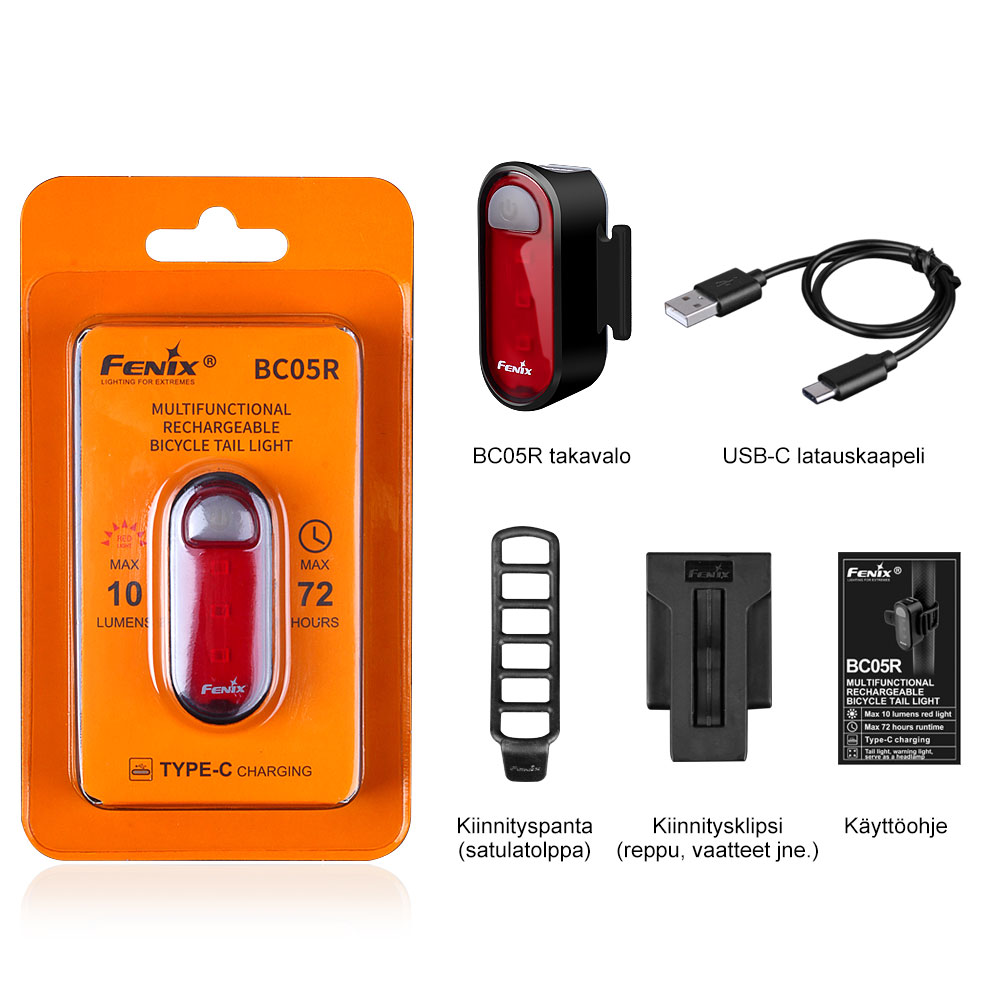 Fenix BC05R pakkaussisältö Fenix BC05R pakkaussisältö