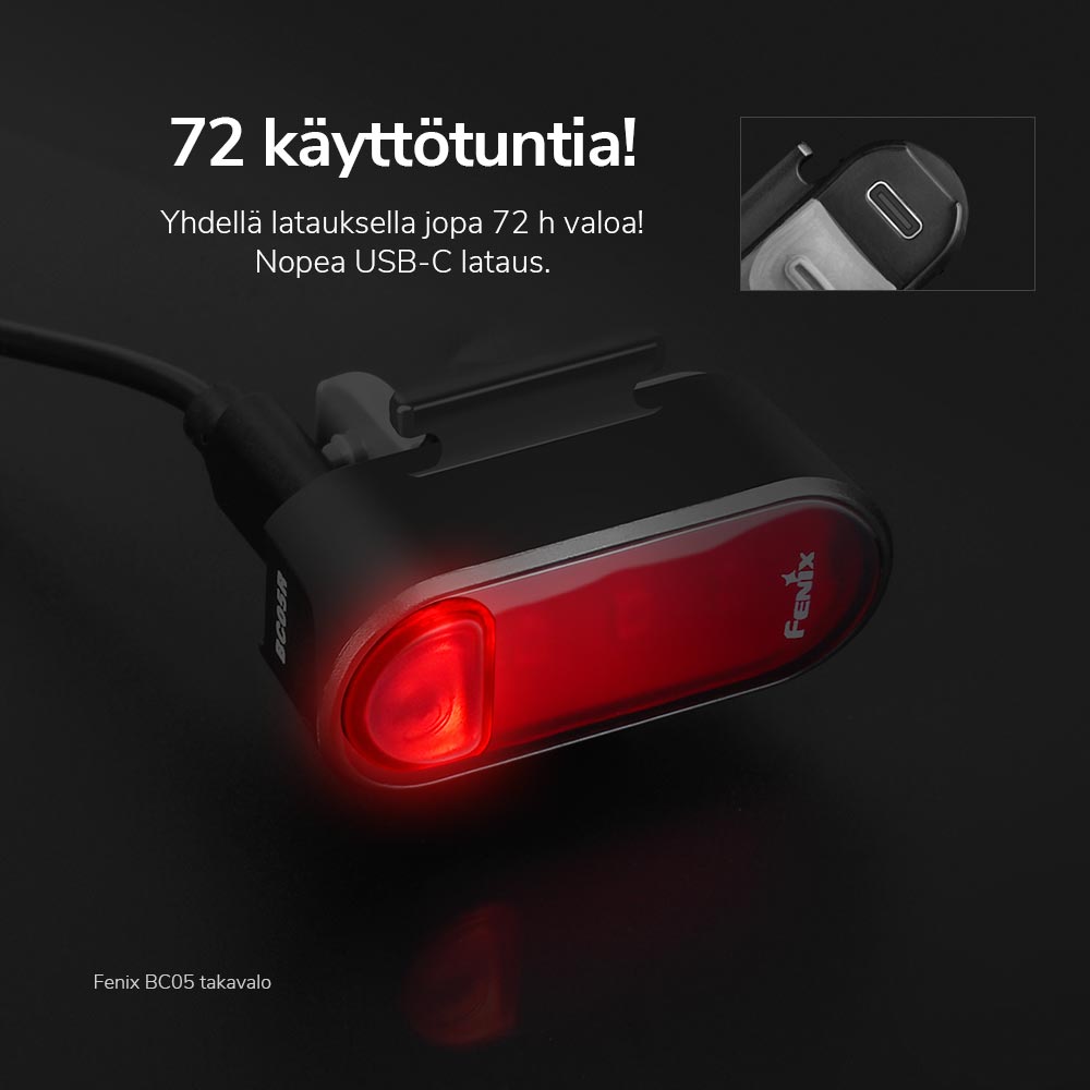 Fenix BC05R ladattava takavalo 72 tuntia Fenix BC05R ladattava takavalo 72 tuntia